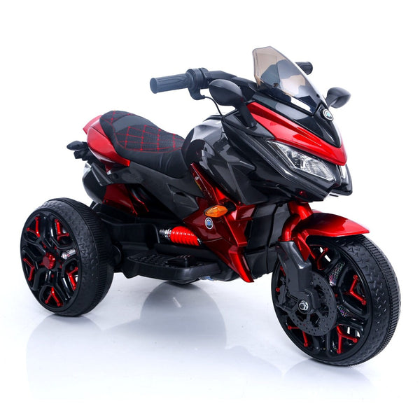 English Elm Kids Electric Ride on Motorbike with Led Wheels Pu Seat Bluetooth and Training Support W1760P252034