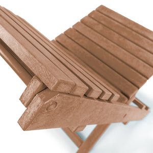 English Elm Coastal Bay Recycled Hdpe Folding Bistro Chair for Patio and Balcony Use Teak B2745P409659