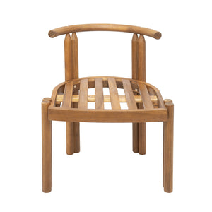 English Elm Christopher Knight Home® - Cove Teak & Beige 7PC Armless Outdoor Patio Dining Set — Acacia Wood Table, Ergonomic Cushions COVEARMLESS7PCSET