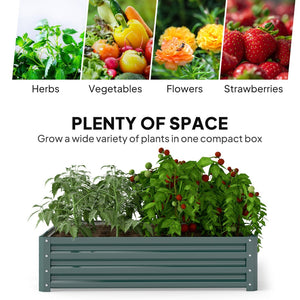 English Elm Outdoor Raised Planter Box with Drainage Reservoir for Herbs Vegetables Balcony T3971P423563