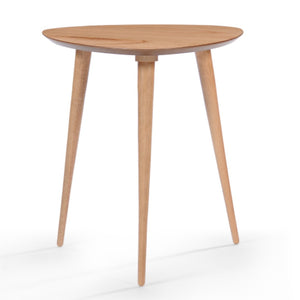 English Elm End Table Solid Rubberwood Egg Shaped Top Mid Century Modern Style for Living Room N771P221039K