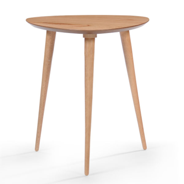 English Elm End Table Solid Rubberwood Egg Shaped Top Mid Century Modern Style for Living Room N771P221039K