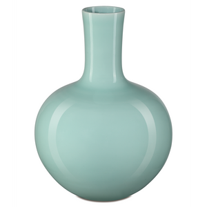 Celadon Green Porcelain Vase - Handcrafted Decorative Accent with Lush Smooth Finish for Home Decor