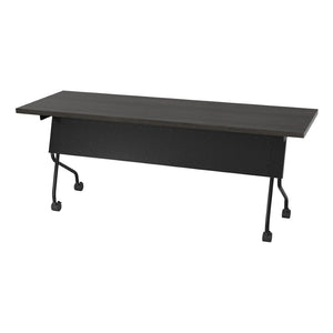 OSP Home Furnishings 6' Flip Top Nesting Training Table Commercial Grade Laminate with Locking Casters Black 84226BS