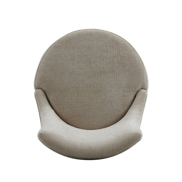 English Elm Lucia Taupe Chenille Counter Stool With Elegant Beech Wood Legs & Gold Footrest - Fully Assembled! B365P398034