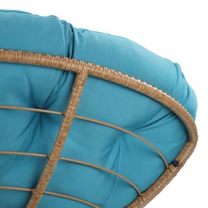OSP Home Furnishings Papasan Chair Blue