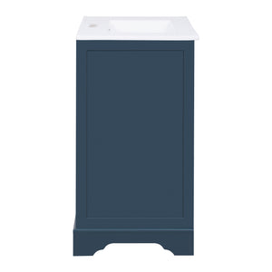 English Elm 30'' Modern Navy Blue Bathroom Vanity With Ceramic Sink, Soft-Close Doors & Gold Handles For Style N710P228365C