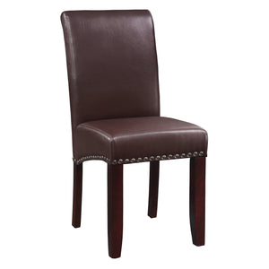 OSP Home Furnishings Parsons Dining Chair Cocoa Faux Leather