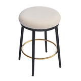 Christopher Knight Home® - Noble House - - 24.75'' Modern Counter Stools Set Of 4,White Counter Stools With Iron Frame,Sponge Cushion,Footrest,Suitable For Kitchen/Bedroom/Dining Room.