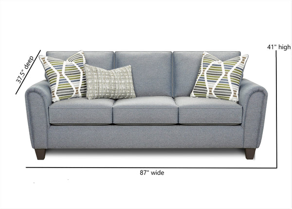 Fusion Macarena Marine Queen Sleep Sofa In Grey - Stylish Transitional Design With Reversible Cushions Grey Ws,100% Polypropylene 49-04kp Macarena Marine Queen Sleep Sofa