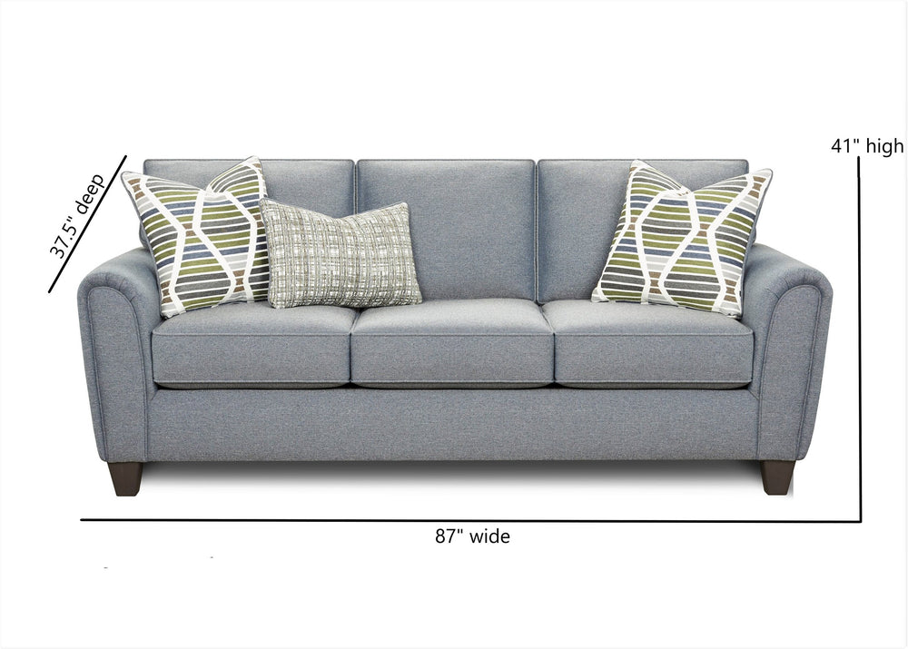 Fusion Macarena Marine Sofa In Grey - Stylish Transitional Design With Reversible Cushions & Accent Pillows Grey Ws,100% Polypropylene 49-00-kp Macarena Marine Sofa