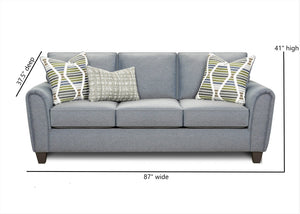 Fusion Macarena Marine Sofa In Grey - Stylish Transitional Design With Reversible Cushions & Accent Pillows Grey Ws,100% Polypropylene 49-00-kp Macarena Marine Sofa