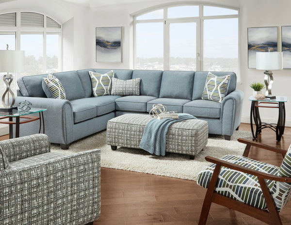 Fusion Macarena Marine 33l Sectional Sofa In Grey - Stylish 2-piece Design With Reversible Cushions & Pillows Grey Ws,100% Polypropylene 49-31r, 33l Macarena Marine Sectional