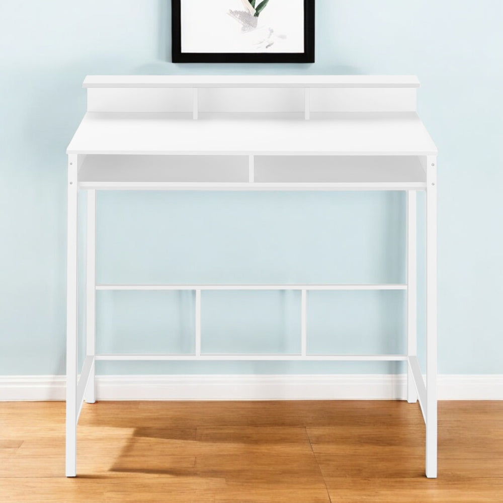 Homeroots 47" Modern White Wood And Metal Computer Desk – Stylish, Durable, And Perfect For Productive Workspaces!   490000