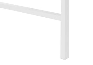 HomeRoots 47" White Wood and Metal Computer Desk - Stylish, Durable Workspace with Open Shelving for Storage 490000