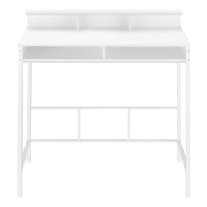Homeroots 47" Modern White Wood And Metal Computer Desk – Stylish, Durable, And Perfect For Productive Workspaces!   490000