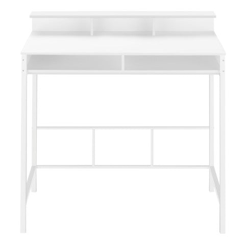 Homeroots 47" Modern White Wood And Metal Computer Desk – Stylish, Durable, And Perfect For Productive Workspaces!   490000