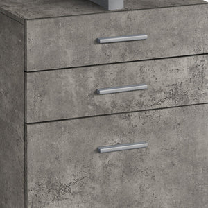 Homeroots 47" White And Gray Computer Desk With Three Drawers   490001