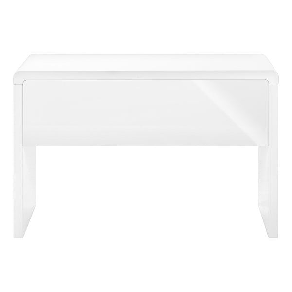 HomeRoots 47" White Wood Sled Computer Desk - Modern, Stylish Workspace with Drawer, Easy Assembly & Durability 490007