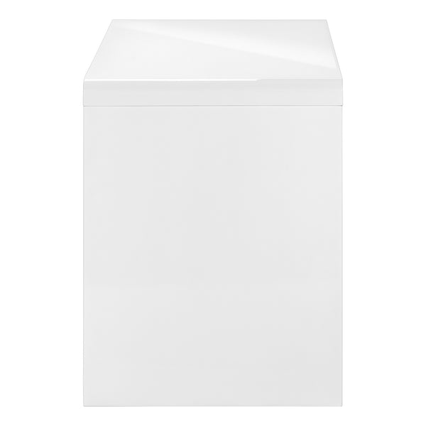 Homeroots 47" White Wood Sled Computer Desk - Stylish & Sturdy Office Furniture With Hidden Storage Drawer   490007