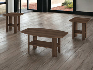 Homeroots Set Of Three 36" Espresso Coffee Table With Three Shelves   490023