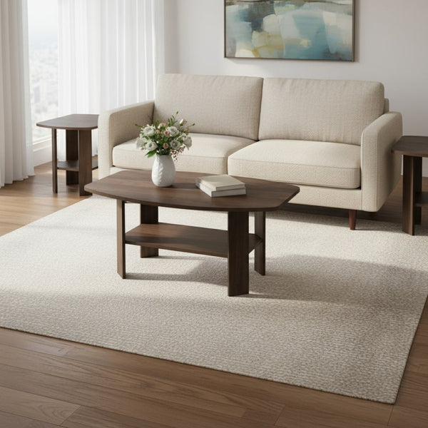 HomeRoots Set of Three 36" Espresso Coffee Tables with Versatile Storage & Classic Design for Any Room 490023