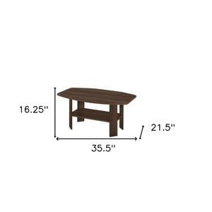 Homeroots Set Of Three 36" Espresso Coffee Table With Three Shelves   490023
