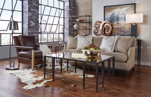 Wildwood Chelsea Vintage-Inspired Bronze Console Table With Antique Mirrored Top, Slim 60" Width, Durable Iron Frame 490043