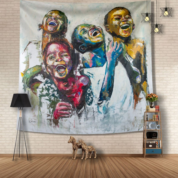 HomeRoots Julio Vibrant Unframed Fabric Wall Art - Modern Square Design for Playful Home Décor Refresh 490136