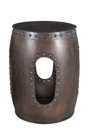 Homeroots 20" Copper Iron Round End Tables   490139