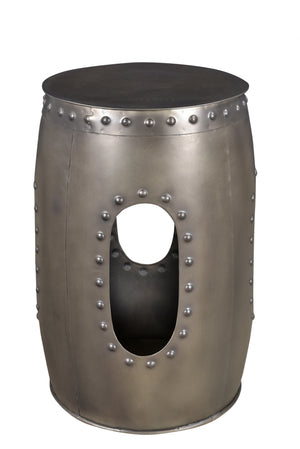 Homeroots 20" Nickel Iron Round End Table   490140