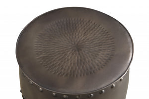 Homeroots 20" Nickel Iron Round End Table   490140