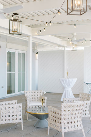 Wildwood Mandaue Bistro Chair With Whitewash Rattan Frame And Off-White Cushion — Coastal, Lightweight Dining Seat 490157