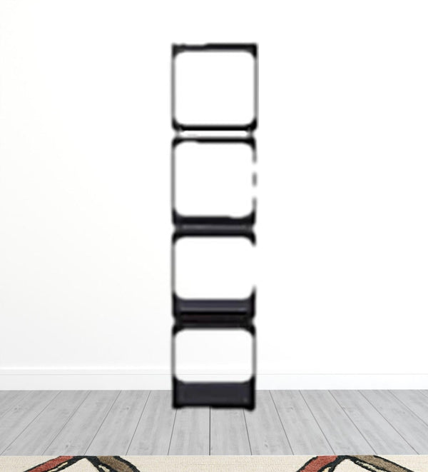 HomeRoots 79" Brown Etagere Bookcase – Modern Four-Tier Shelving Unit for Stylish Storage & Display Solutions 490161