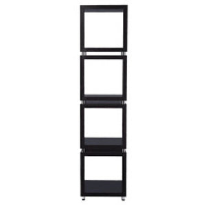 HomeRoots 79" Brown Etagere Bookcase – Modern Four-Tier Shelving Unit for Stylish Storage & Display Solutions 490161