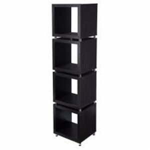 HomeRoots 79" Brown Etagere Bookcase – Modern Four-Tier Shelving Unit for Stylish Storage & Display Solutions 490161