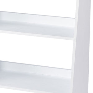 HomeRoots 45" White Etagere Bookcase - Modern Four-Tier Shelving Unit with Mid-Century Design for Any Space 490165