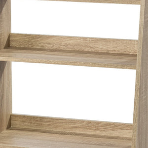 HomeRoots 45" Natural Brown Etagere Bookcase - Stylish Four-Tier Storage with Mid-Century Design for Any Room 490167