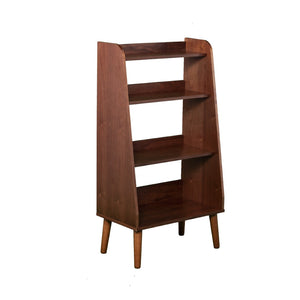 HomeRoots 45" Stylish Brown Etagere Bookcase - Four-Tier Display Shelf for Modern Living Room & Office Use 490169