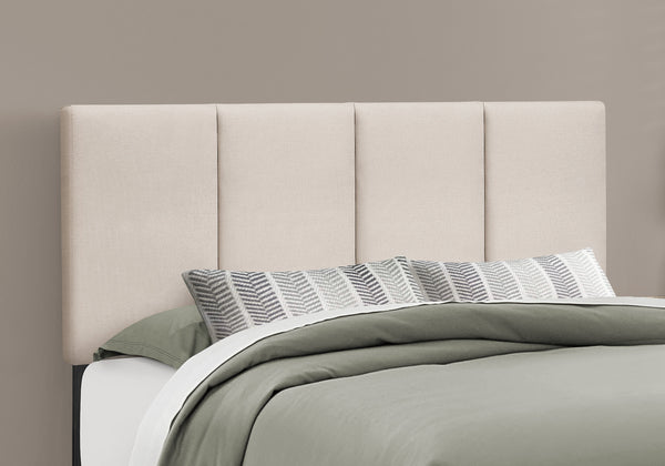 Homeroots Beige Tufted Linen Queen Bed Frame - Stylish Comfort With Contemporary Design For Your Bedroom Retreat  Foam,Mdf,Solid Wood 490195