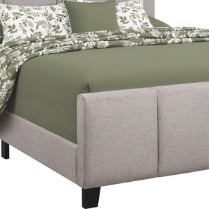 Homeroots Gray Tufted Linen Queen Bed Frame - Stylish Upholstered Design For Contemporary Bedroom Decor  Foam,Mdf,Solid Wood 490196