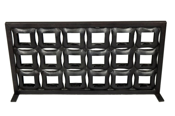 Homeroots 23" Black Iron Geometric Floor Tealight Candle Holder   490204