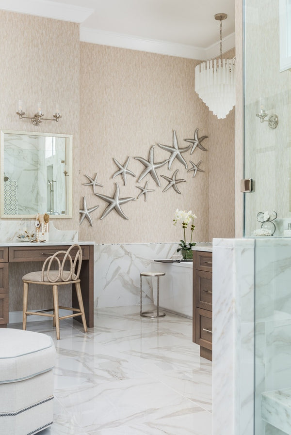 Wildwood Zoe Light Taupe Rattan Counter Stool With Padded Seat, Woven Interlocking Curves & Nickel Kickbar 490223