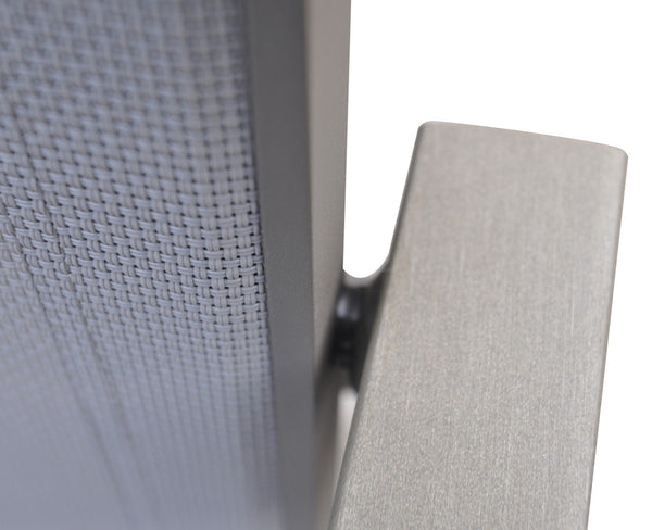 Homeroots Set Of Two 22" Light Gray Metal Outdoor Dining Chair  Aluminum,Textiline,Plastic Wood 490270