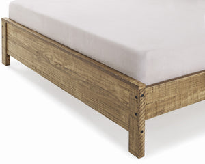 Homeroots Walnut Brown Solid Wood Queen Bed Frame Walnut Solid Wood 490279