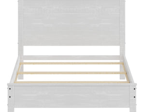 Homeroots White Solid Wood Queen Bed Frame White Solid Wood 490280