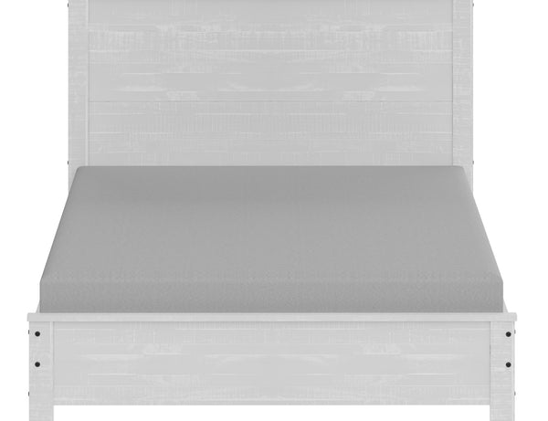 Homeroots White Solid Wood Queen Bed Frame White Solid Wood 490280