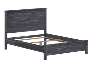 Homeroots Gray Solid Wood Queen Bed Frame  Solid Wood 490281