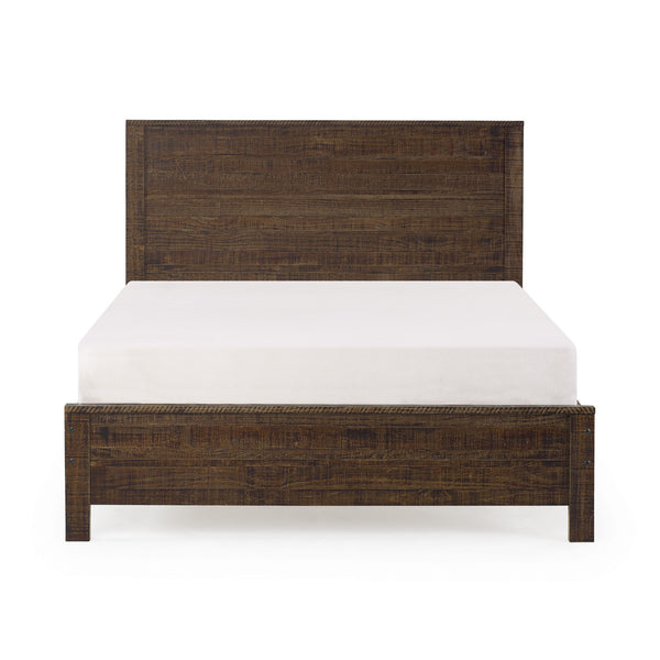 Homeroots Dark Brown Solid Wood Full Double Bed Frame Espresso Solid Wood 490282