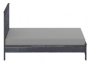 Homeroots Grey Solid Wood Full Double Bed Frame  Solid Wood 490284